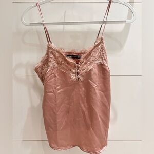 abercrombie & fitch Lace Satin Tank Top